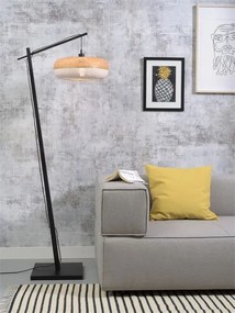 Lampadar eco din bambus Palawan negru/ alb, 40x15cm