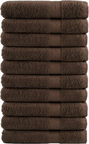 vidaXL Prosoape de saună premium, SOLUND 10 buc maro 80x200cm 600gsm