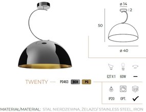 Lustra, Pendul design modern TWENTY 40cm