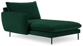 Șezlong verde închis cu tapițerie din catifea (cu colțar pe partea stângă ) Vienna – Cosmopolitan Design