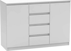 Comoda HANY NEW 010, alb, DTD laminat, 134x49x95 cm