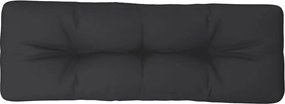 vidaXL Pernă de paleți, negru, 120x40x12 cm, material textil