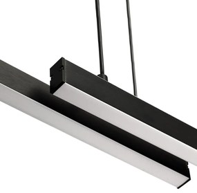 Lustra suspendata LED, Otel, Negru, MIAMI