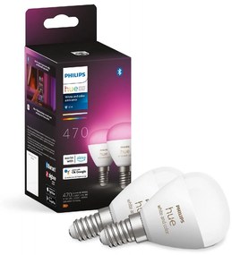 SET 2x bec LED RGBW dimabil Philips Hue WACA P45 E14/5,1W/230V