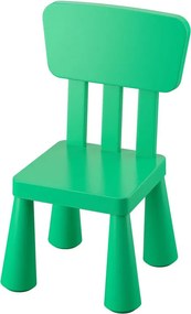 Scăunel din plastic cu spătar, 67x39x36 cm, verde, MC35