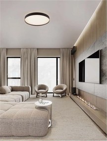 Plafoniera LED design slim ROI negru D-50cm