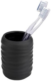 Suport pentru periuța de dinți negru din ceramică Illana – Wenko