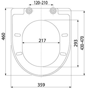 Capac WC, Alcadrain, cu soft close, 46 x 35,9 cm, alb