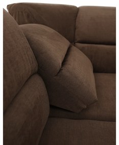 Colţar, piele ecologică maro/material textil maro, SANTIAGO U MARE