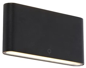 Aplică modernă de exterior neagră 17,5 cm cu LED IP65 - Batt