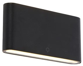 Aplică modernă de perete exterioară neagră 17,5 cm cu LED inclus IP65 - Batt