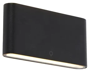 Aplică modernă de perete exterioară neagră 17,5 cm cu LED inclus IP65 - Batt