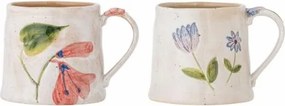 Set de 2 cani din ceramică lucrate manual, multicolor, Ø10cm, "Camilla"