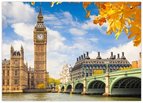 Tablou pe sticlă - Big Ben, Londra (70x50 cm)