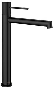 Baterie negru-mat pentru chiuvetă înaltă Solaris – Sapho