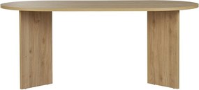 Masă de dining cu aspect de lemn de stejar 89,5x180 cm Sablin – Kalune Design