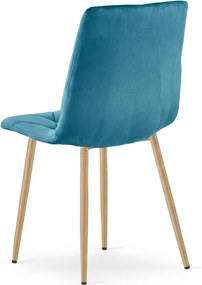 Scaun de sufragerie catifea turcoaz LIBRA