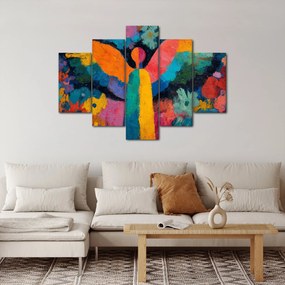 Tablou - Înger abstract cu flori (150x105 cm)