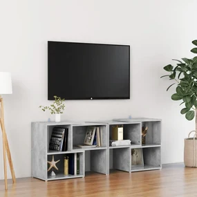 808354 vidaXL Comodă TV, gri beton, 104x30x52 cm, PAL