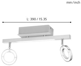 Spot Eglo 96179 CARDILLIO 2xLED/3,2W + LED/3,3/230V