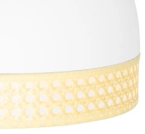 Lampă de podea orientală albă cu ratan 30 cm - Magna Rattan