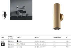 Aplica de perete design tehnic Artisan alb