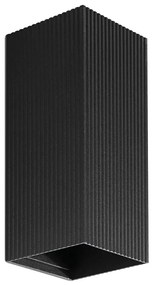 Aplică FARO 40566 SOLE 2xGU10/8W/230V negru canelat dreptunghiular