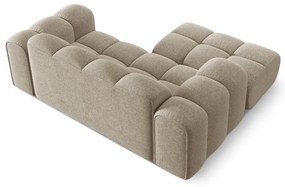 Colțar maro deschis cu tapițerie din chenille (cu colț pe partea stângă/cu șezlong) Treno – Cosmopolitan Design