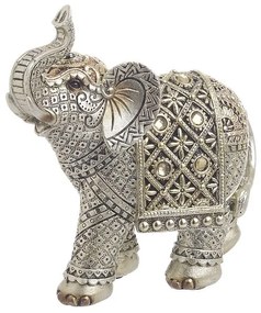 Elefant decor din rasina Gold 13 cm