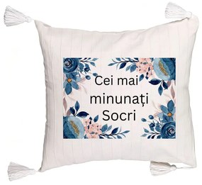 Perna Decorativa cu Franjuri pentru Socri 1, 45x45 cm, Cu fermoar