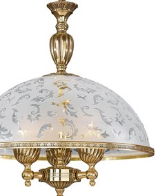 Lustra, Pendul clasic din alama si sticla 6202