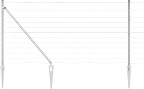 vidaXL Stâlp de gard. Galvanizat 25 x 1,2 m Oțel