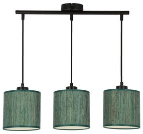 Lustră verde-închis cu abajur textil ø 15 cm Patti – Candellux Lighting