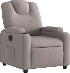 vidaXL Fotoliu rabatabil, gri taupe, material textil