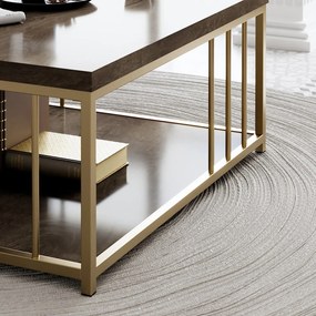 Măsuță de cafea Zen (Nuc + Auriu). 1073450