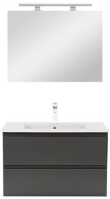 Mobilier complet de baie Vario Forte 80 antracit-antracit