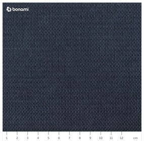 Pat matrimonial albastru închis tapițat cu spațiu de depozitare cu somieră 200x200 cm Lupine – Micadoni