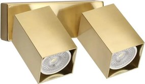 Ideal Lux - Aplica spot LED de perete DYNAMITE, 2x GU10, 7W per bec, 230V, CRI 90, alamă