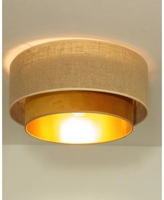 Plafonieră SARTA 1xE27/60W/230V Ø 45 cm cupru/iută