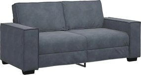 vidaXL Canapea cu 2 locuri, gri închis, 180x78x84 cm, catifea