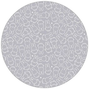 Apărătoare pentru pătuț alb/gri din amestec de bumbac 96 cm Miffy – Roba