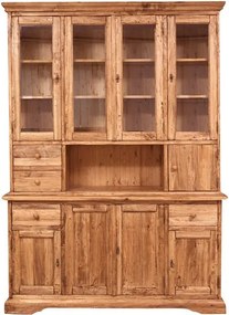 Vitrina, L156  50 H200 cm, 4 usi si sertare