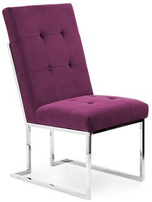 Scaun tapitat Pierre burgundy/silver - H97 cm