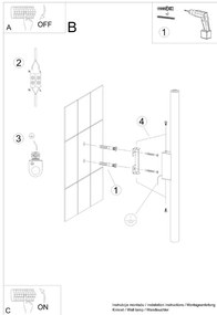 Aplică de perete crem Fideus – Sollux