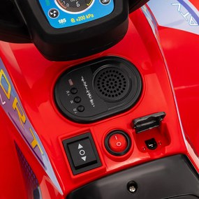 AIYAPLAY Quad electric copil 6V mașină electrică copii viteză de 2,5 km/h pentru copii 18-36 luni 71 x 40,5 x 45 cm roșu | Aosom Romania