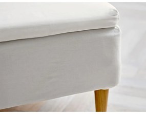 Cearceaf alb din bumbac cu elastic 140x200 cm Calm – Södahl