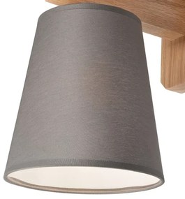 Aplică ANDREA 1xE27/60W/230V stejar/gri