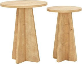Set de măsuțe auxiliare Mushroom Sapphire Oak, 2buc.