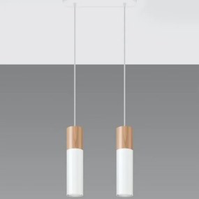 Lustră pe cablu PABLO 2xGU10/40W/230V alb