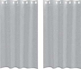 vidaXL Cortină din Voile 2 pcs Gri închis 175 x 140 cm Poliester